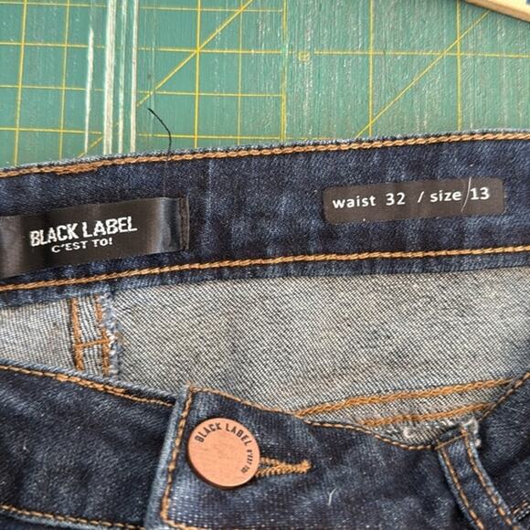 C'est Toi Black Label Women's Denim Corduroy Blue Jeans sz 30 Straight Leg - Picture 3 of 6